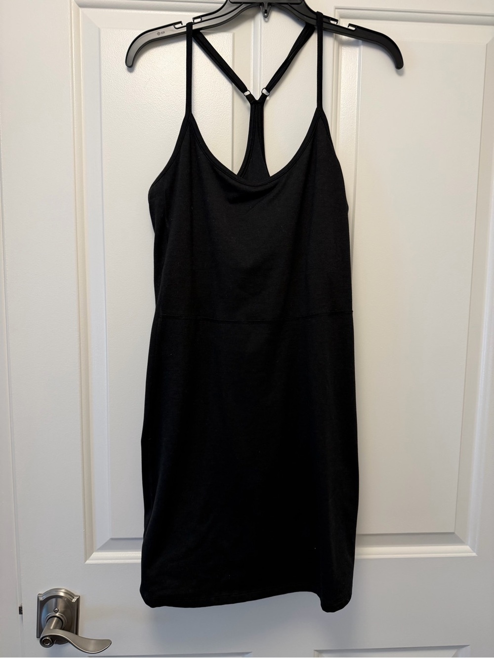 Old Navy Black Racerback Spaghetti-Strap Sports Mini Dress with built in shorts